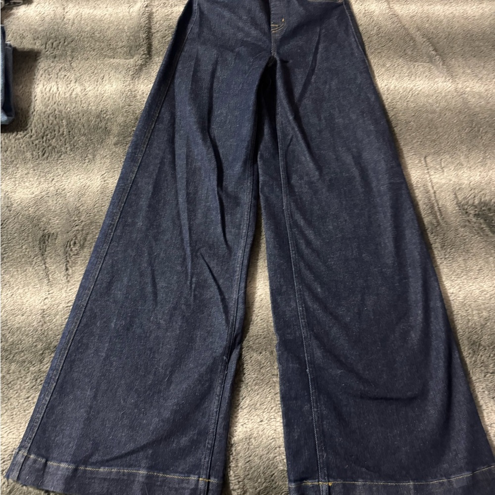 SPANX Dark Blue Wide Leg Jeans
